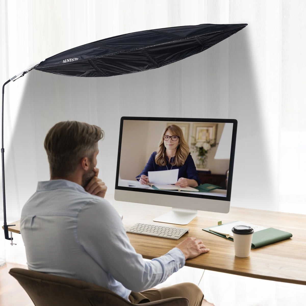 Desk Shade for Cubicle to Block Light, Cubicle Shade, Desk Leaf Shade, Cubicle Leaf, Cubicle Leaf Shade, Office Light Cover, Cubicle Accessory, Designed for Sensitive Worker