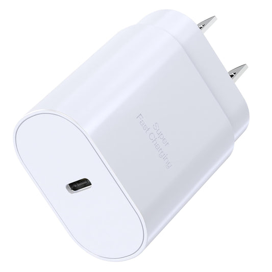 30W USB-C Fast Charging Block — PD Wall Charger Adapter for iPhone 17/17 Air/16/15/14/13/12/11, iPad, Samsung Galaxy S25/S24 & All Type-C Devices