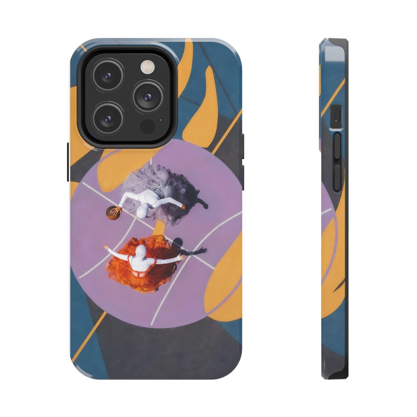 Two Womens Play basket ball Tough Phone Cases