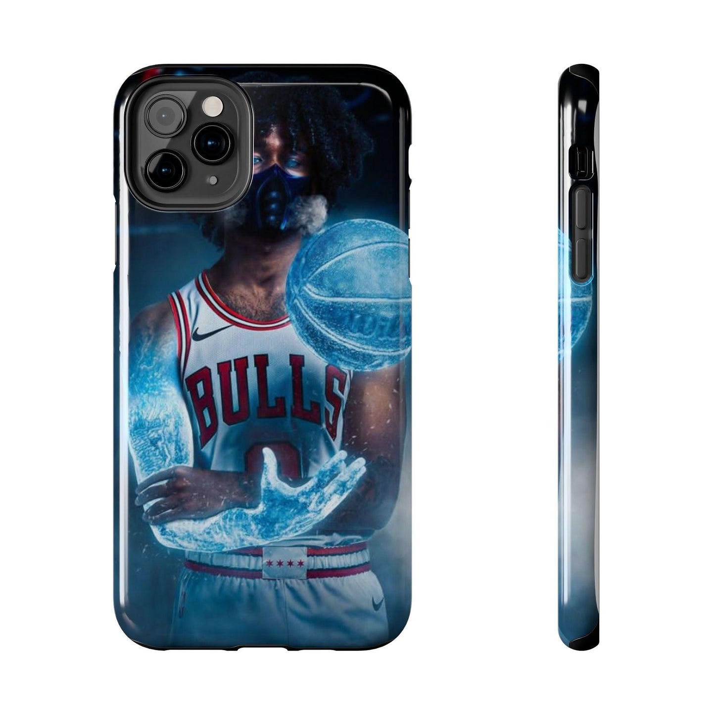Coby White Chicago Bulls NBA Basketball Printed Tough Phone Case for iPhone & Samsung Galaxy - Dynamic Player Action Design