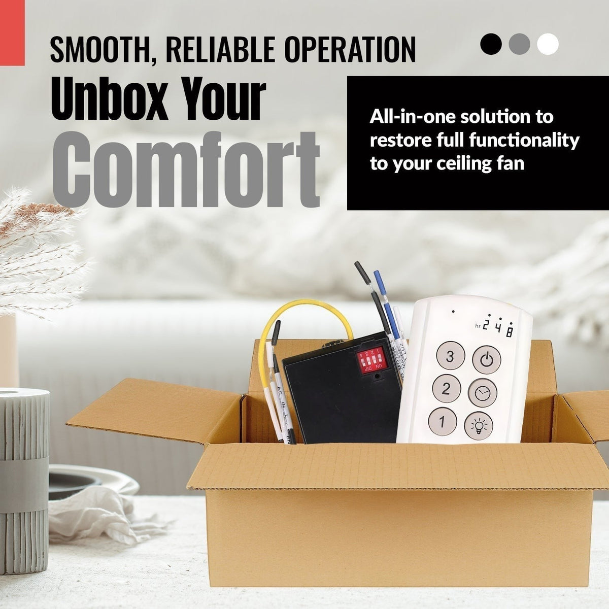 Hampton Bay TX028C-LC Ceiling Fan Remote Control