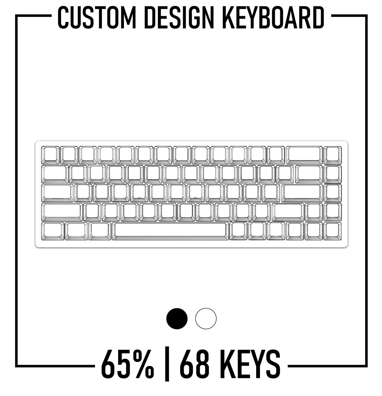 65% ansi Design Studio - 65% Mechanical Keyboard Custom PBT Keycap set ( ANSI | Black )