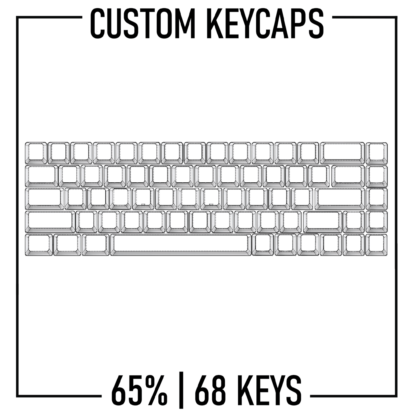 65% Custom Keycaps Set ( ANSI | 68 Keys )