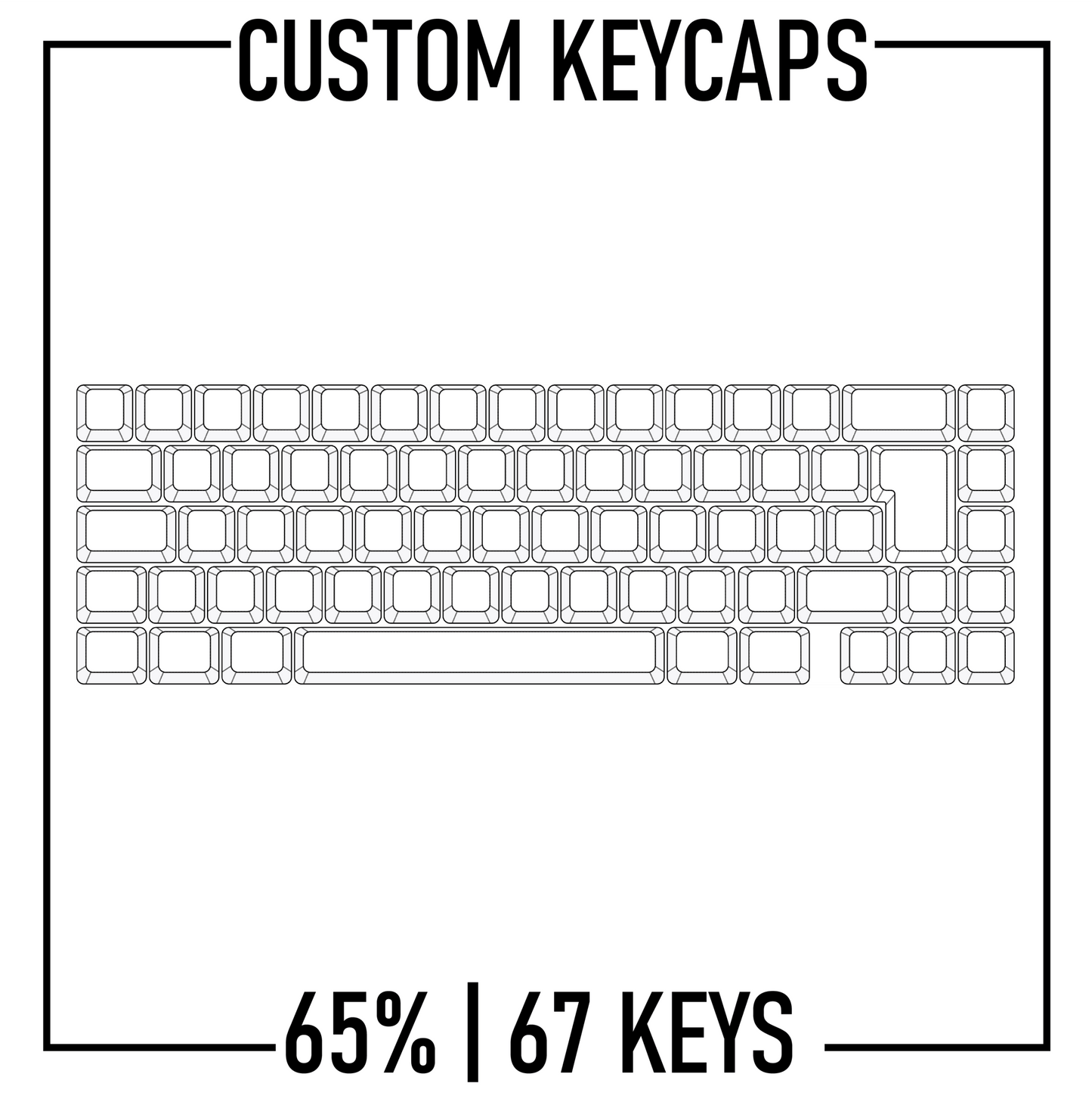 65% Custom Keycaps Sets ( ISO | 67 Keys )