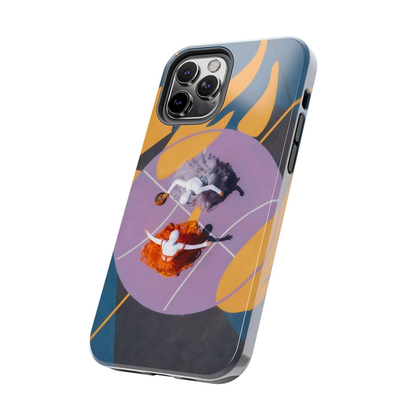 Two Womens Play basket ball Tough Phone Cases