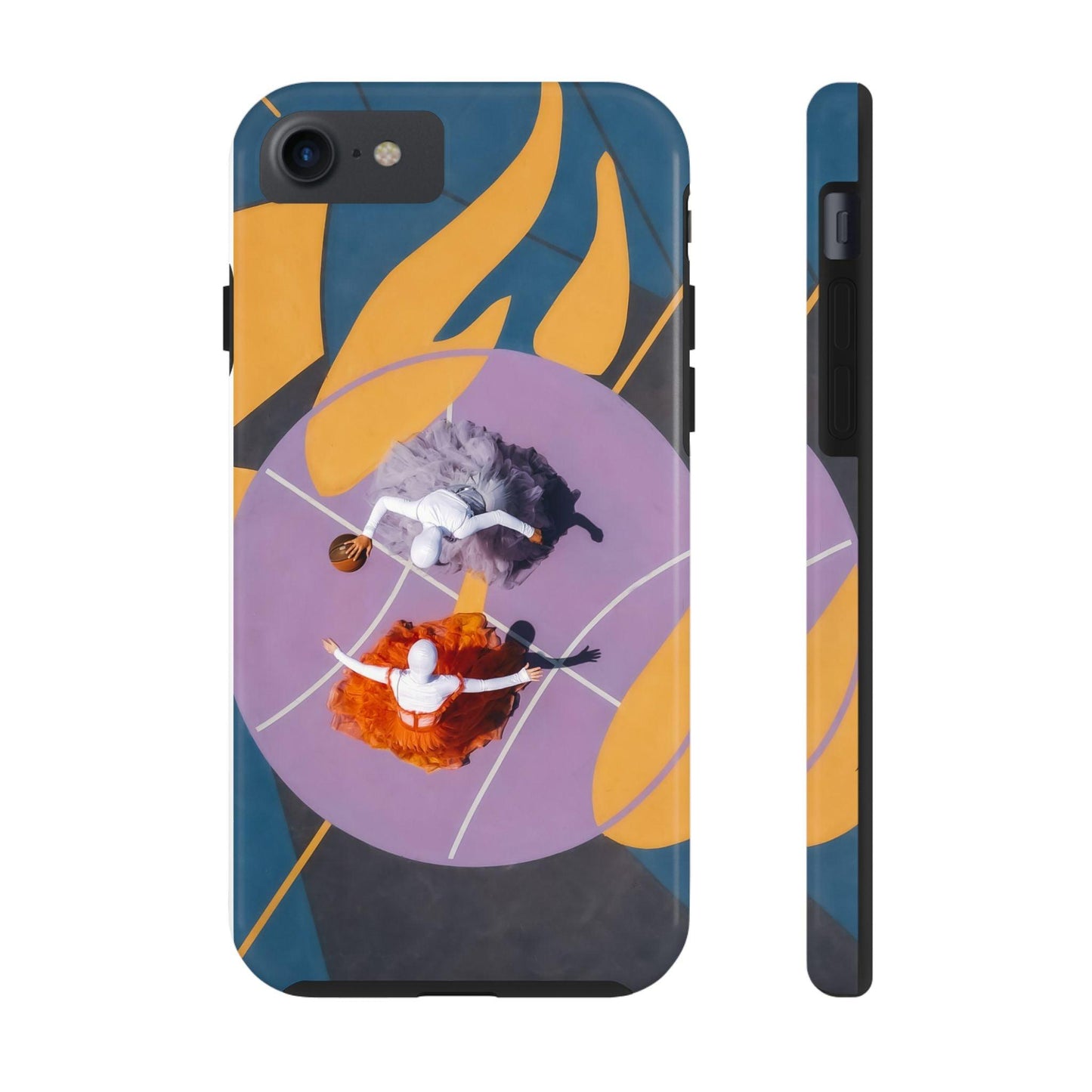 Two Womens Play basket ball Tough Phone Cases