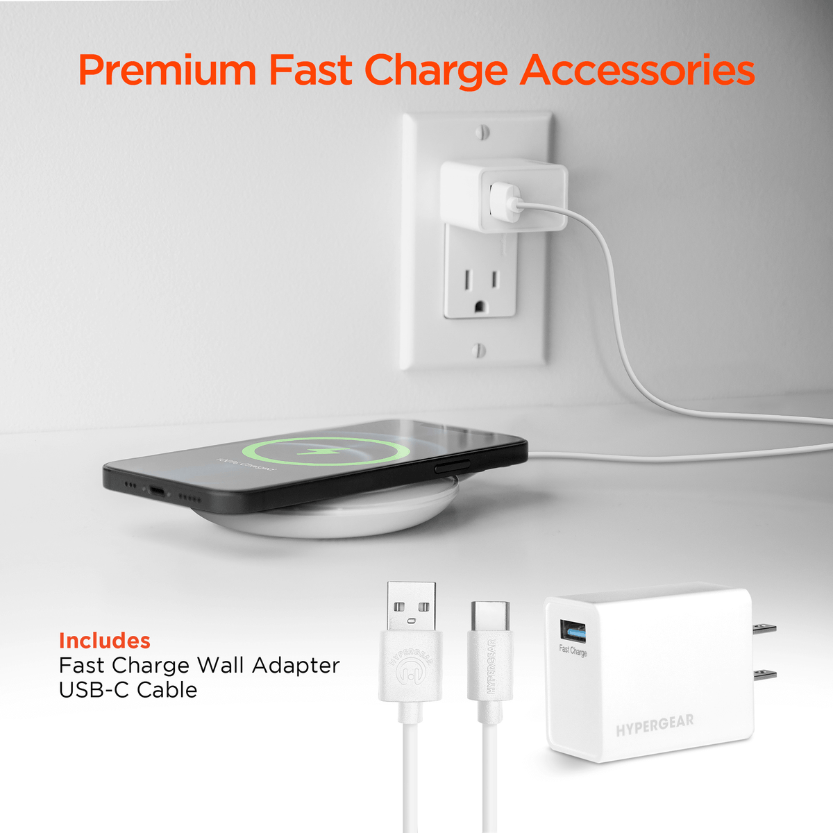 HyperGear ChargePad Pro 15W Wireless Fast Charger USB-C
