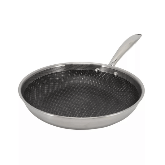 Better Chef 12-Inch 3-Ply Stainless Steel Nonstick Fry Pan with Rolled Edge