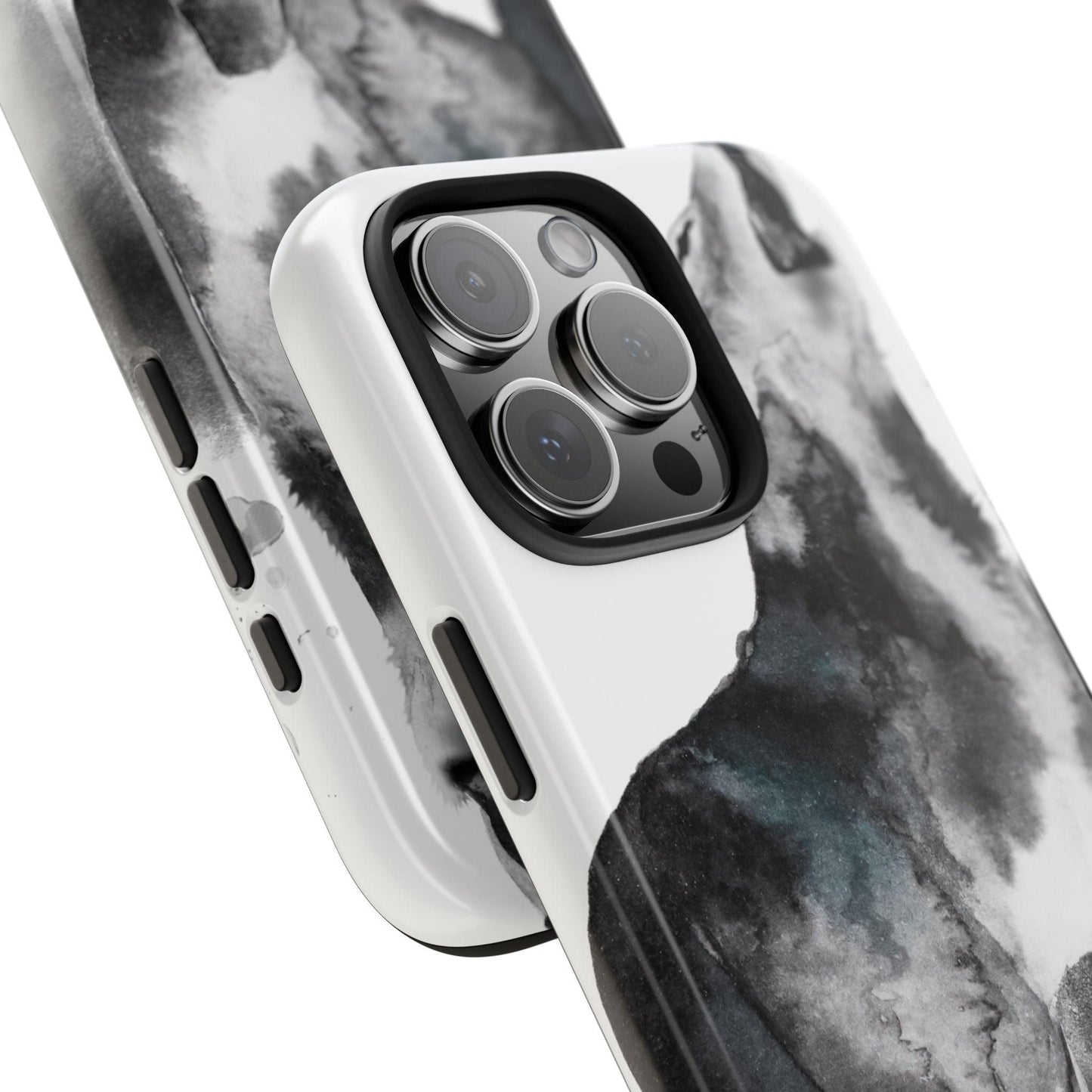 Black and White Dog Printed Tough Phone Cases