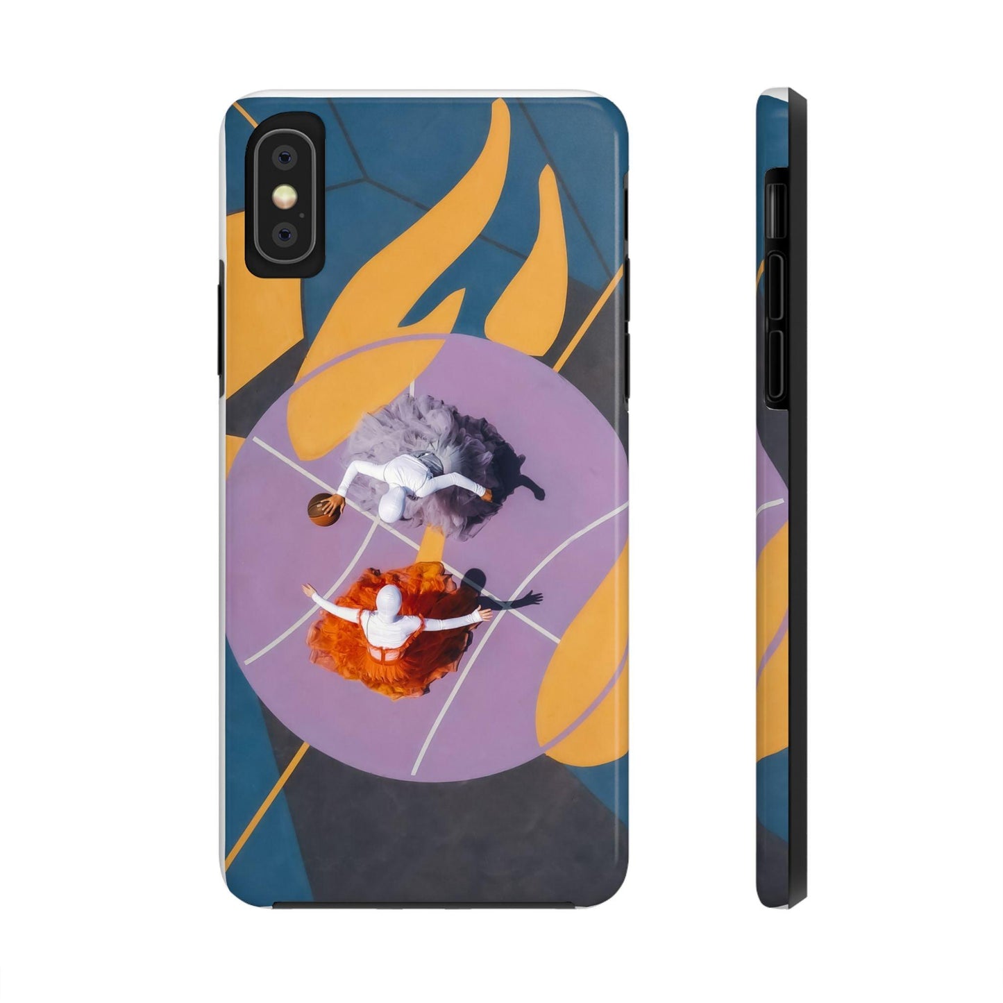 Two Womens Play basket ball Tough Phone Cases