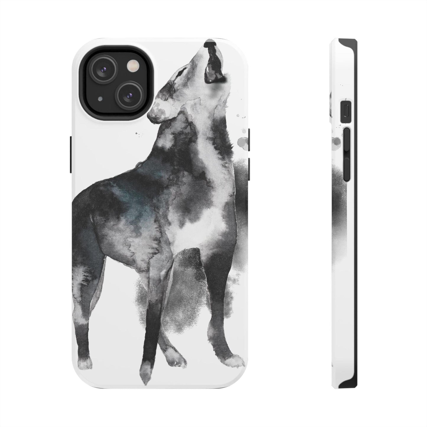 Black and White Dog Printed Tough Phone Cases