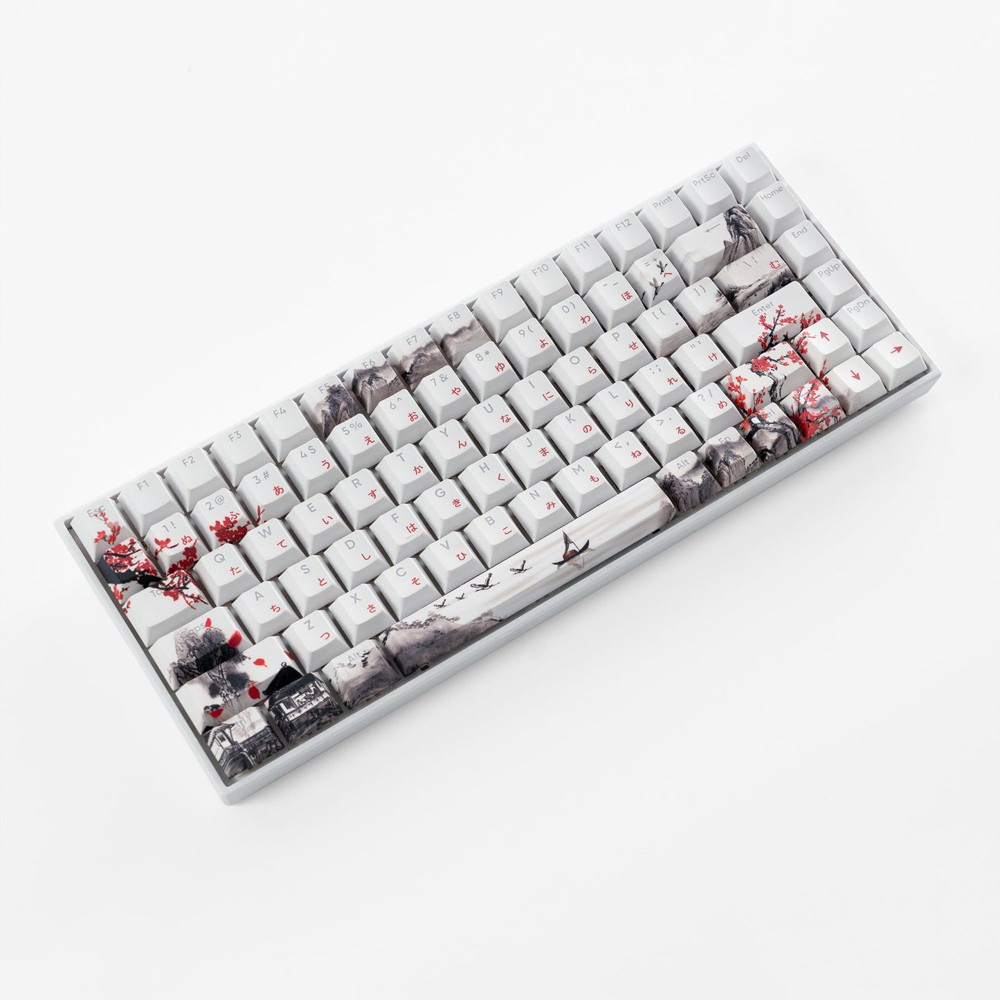XVX  Plum Blossom Cherry Profile Double shot  5-sided Dye-Sub PBT Keycap Set (127-Key)