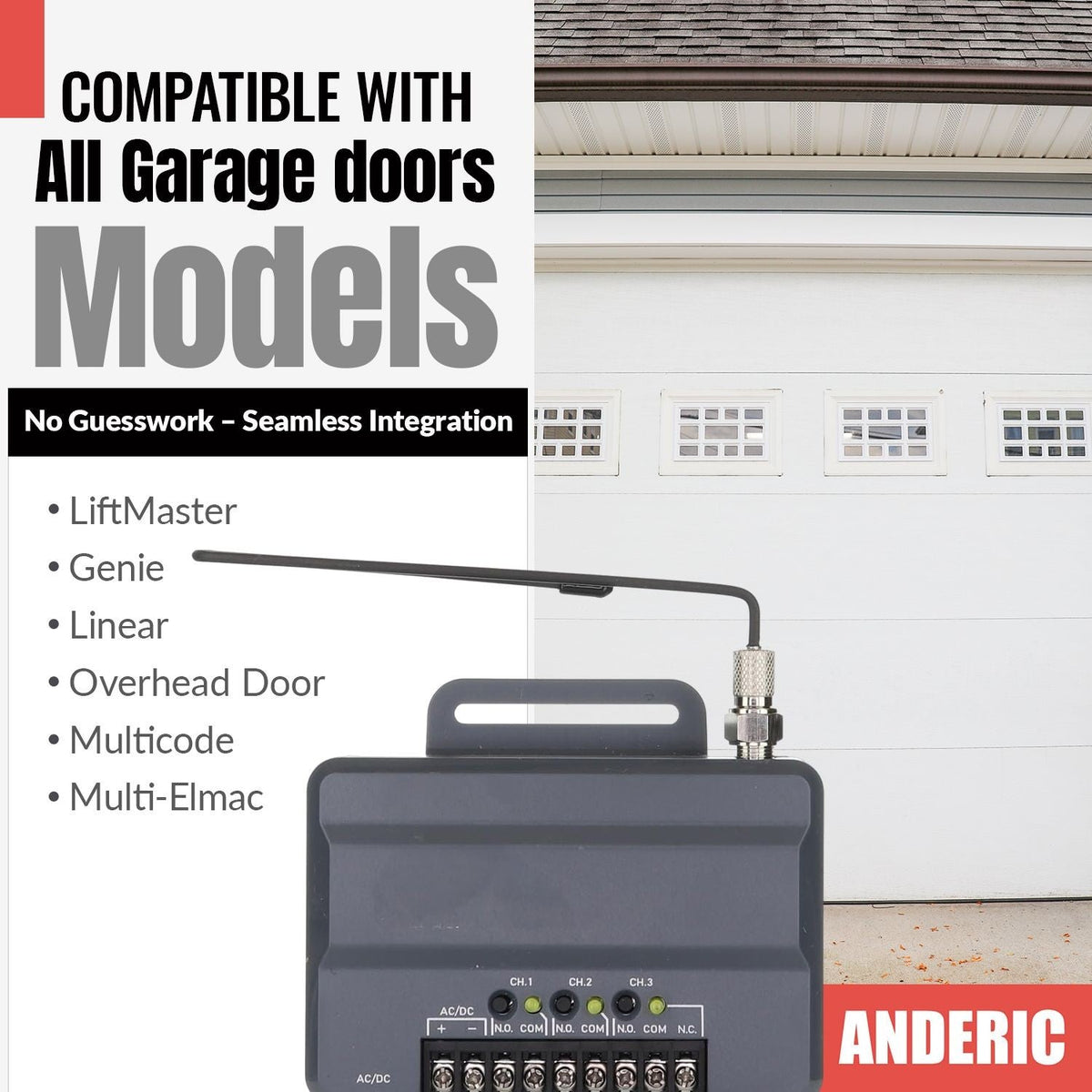 Linear Multi-Code 4120 two button 300 mhz Visor Garage Door Opener Remote Control