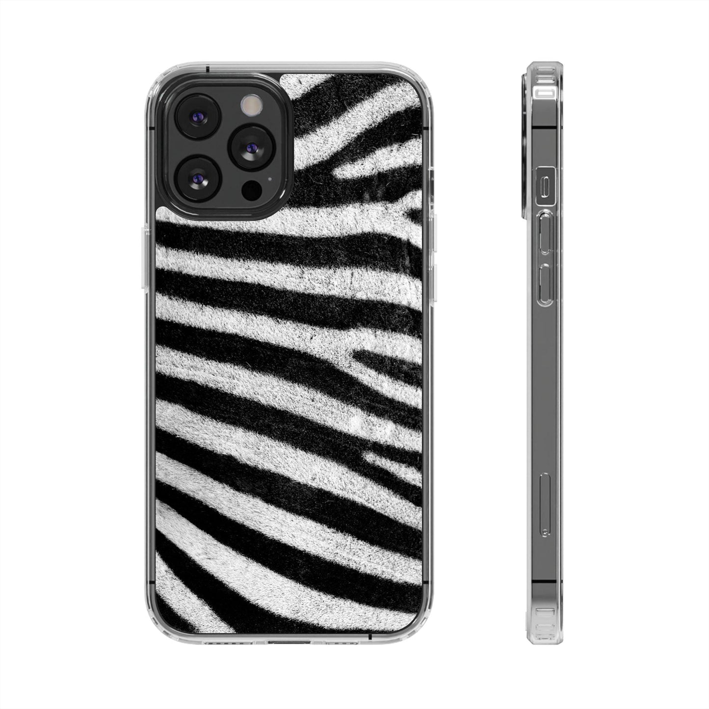 Clear Cases Black and White Zebra Stripes