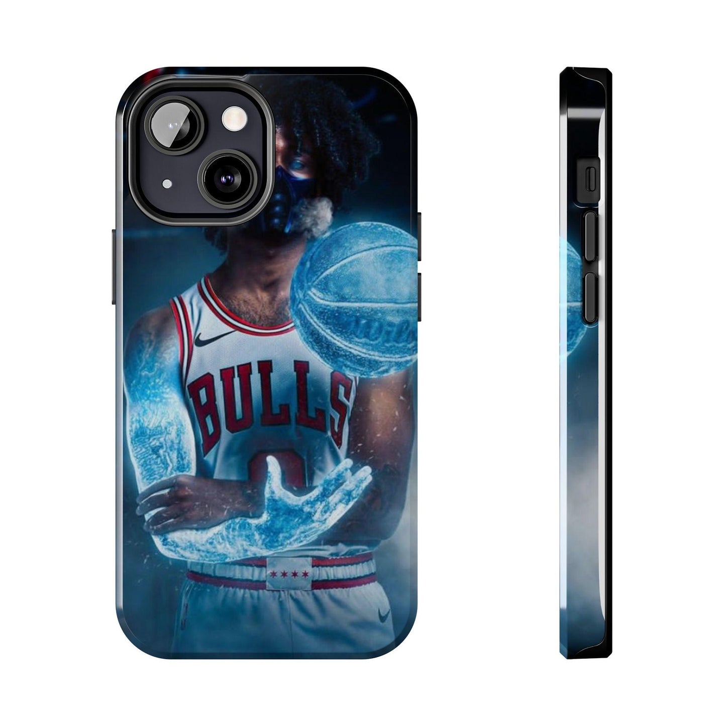 Coby White Chicago Bulls NBA Basketball Printed Tough Phone Case for iPhone & Samsung Galaxy - Dynamic Player Action Design