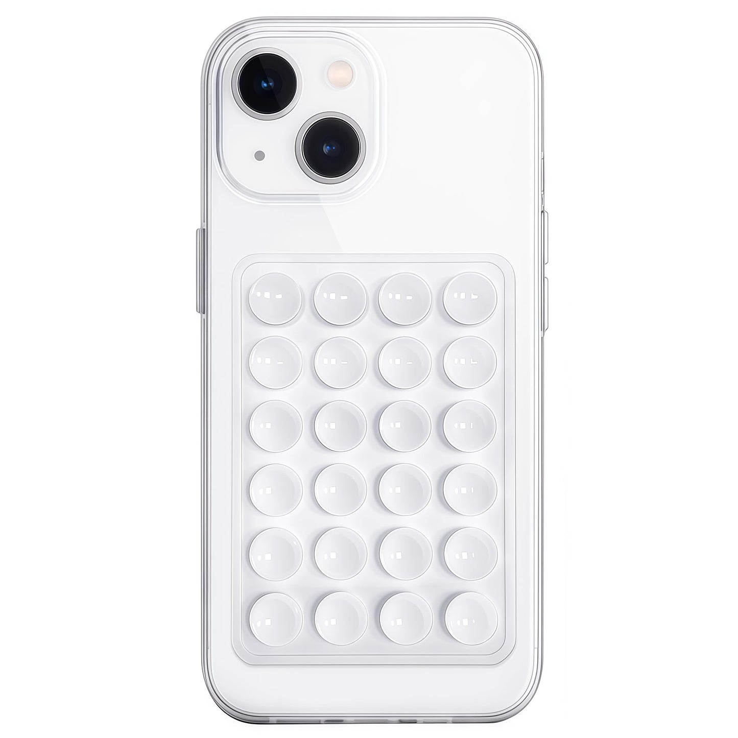 Silicone Suction Phone Mount — Hands-Free Sticky Grip Holder for Selfies, Videos & Mirror, White