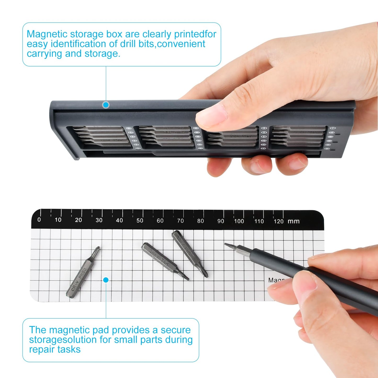 25-in-1 Precision Screwdriver Set — Magnetic Mini Repair Kit for iPhone, MacBook, Watch, Glasses & Electronics