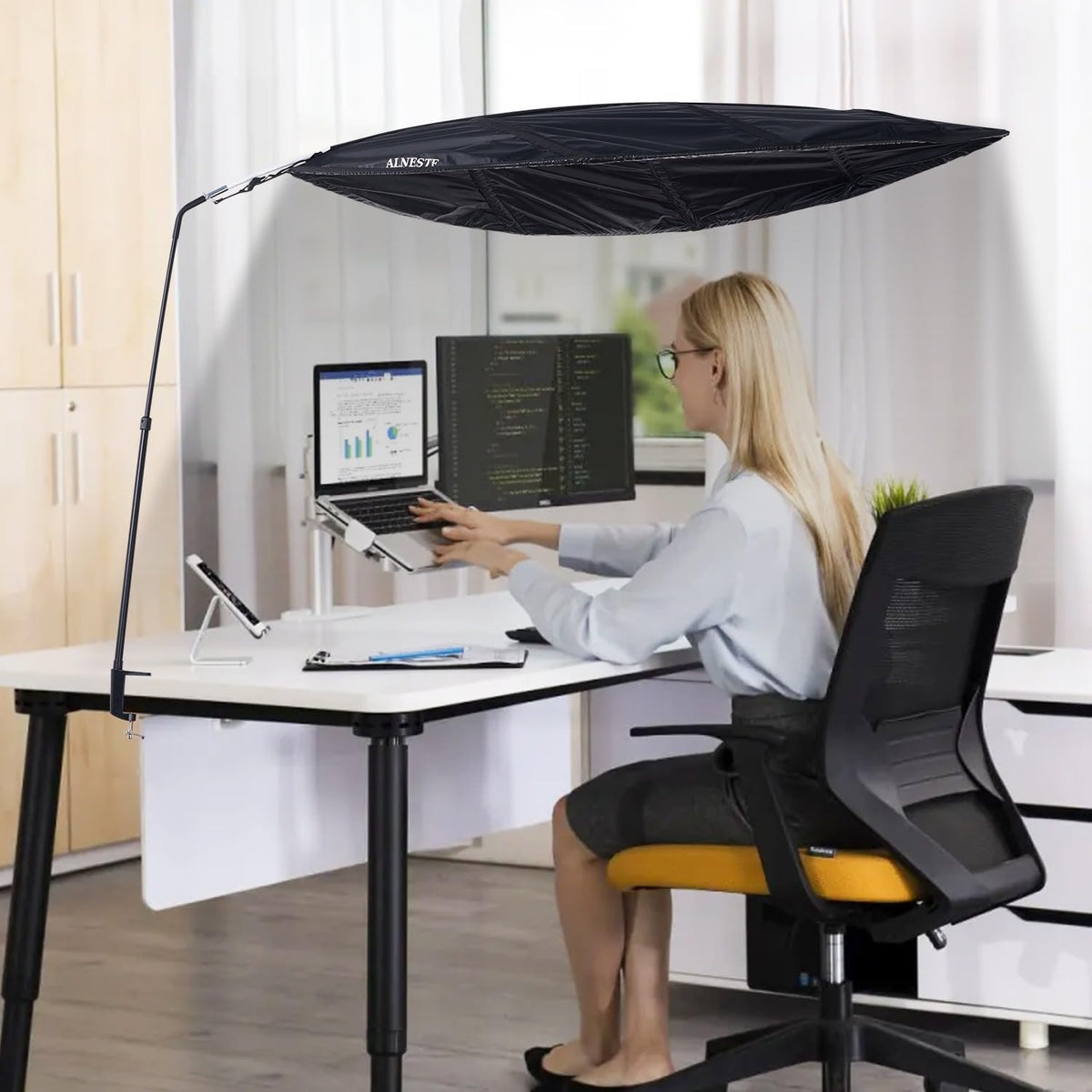 Desk Shade for Cubicle to Block Light, Cubicle Shade, Desk Leaf Shade, Cubicle Leaf, Cubicle Leaf Shade, Office Light Cover, Cubicle Accessory, Designed for Sensitive Worker