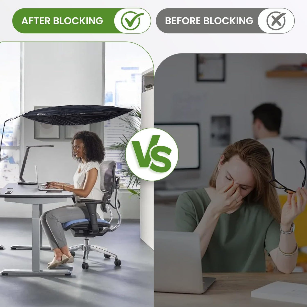Desk Shade for Cubicle to Block Light, Cubicle Shade, Desk Leaf Shade, Cubicle Leaf, Cubicle Leaf Shade, Office Light Cover, Cubicle Accessory, Designed for Sensitive Worker