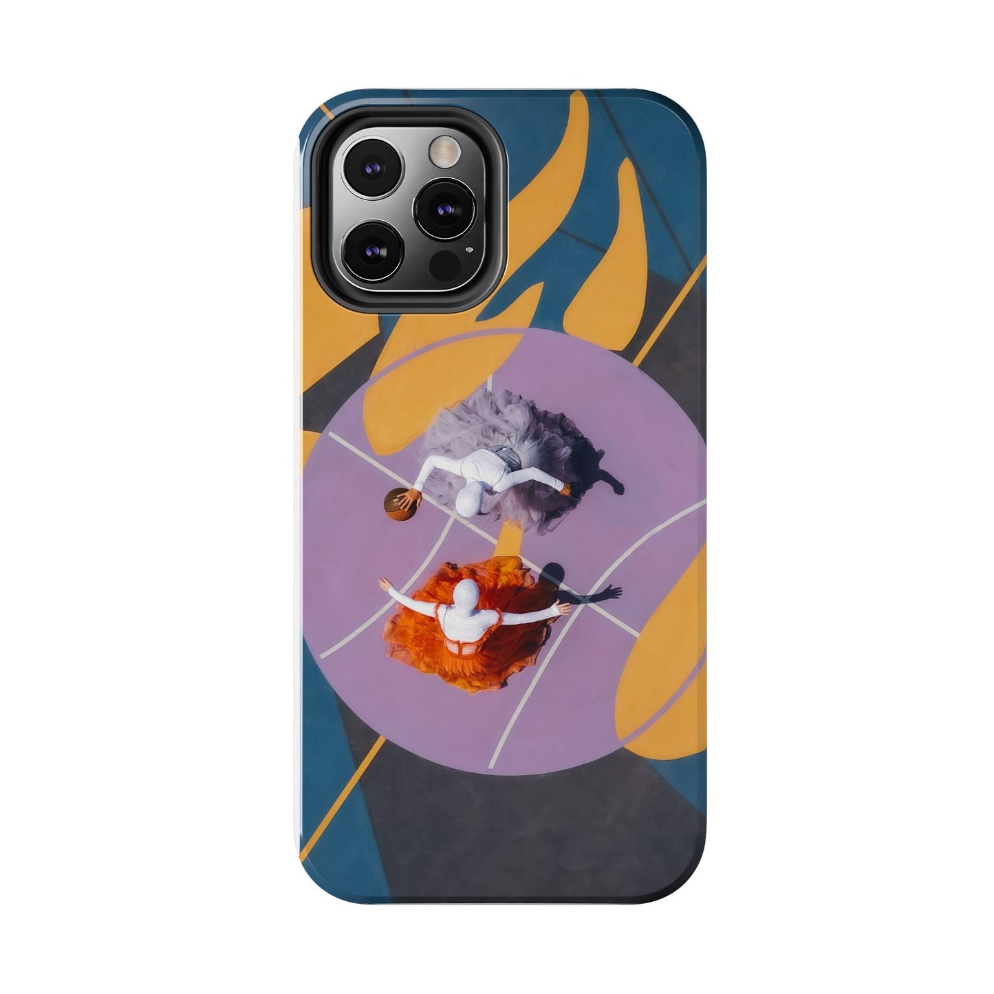 Two Womens Play basket ball Tough Phone Cases
