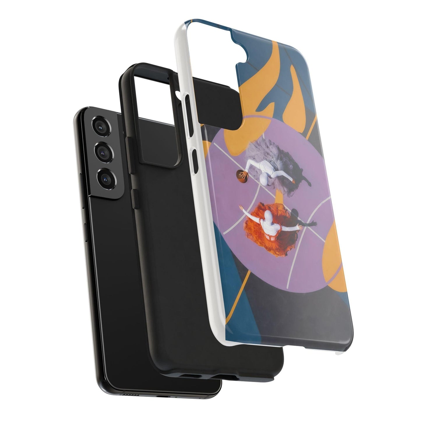 Two Womens Play basket ball Tough Phone Cases