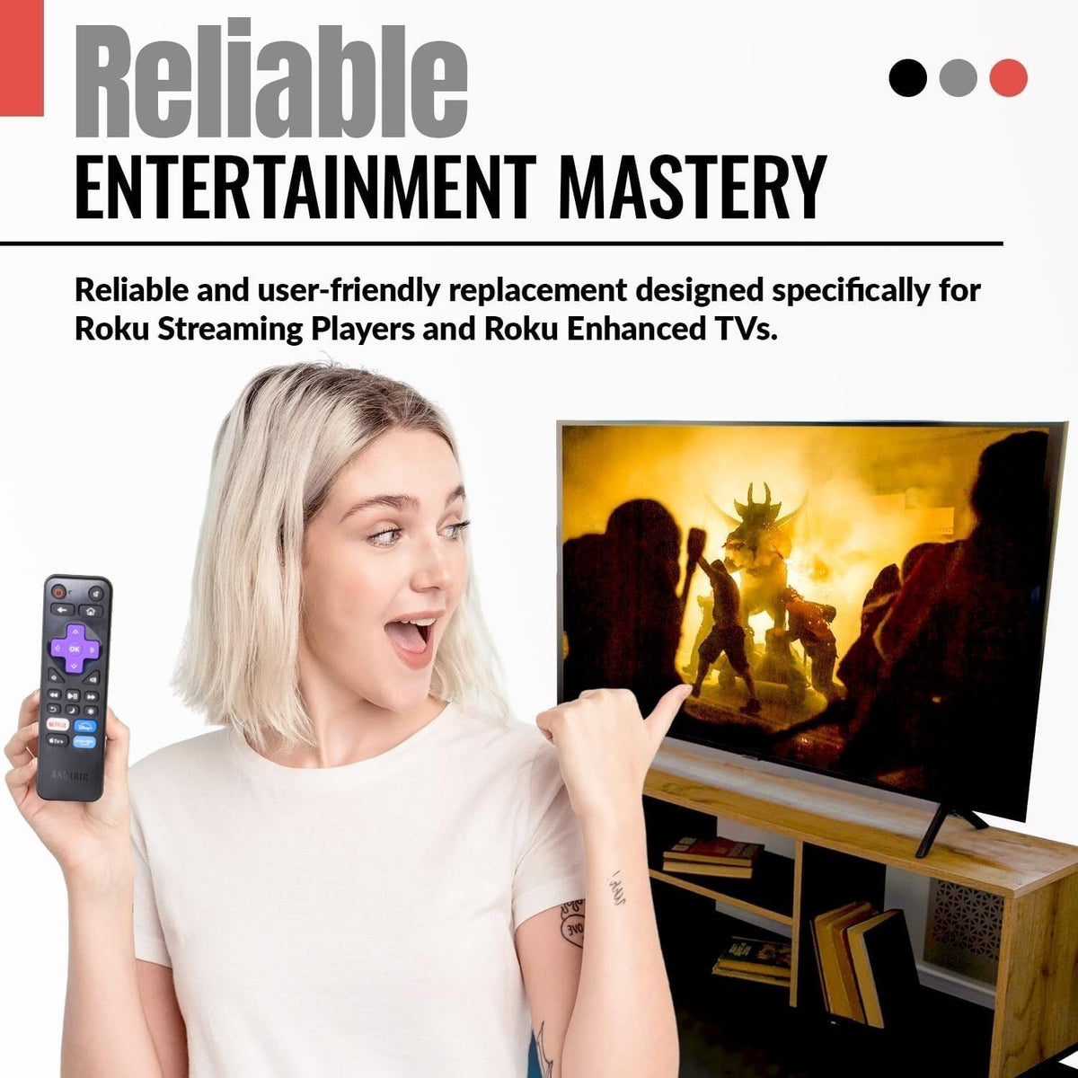 Roku RC112 IR Streaming Remote Control