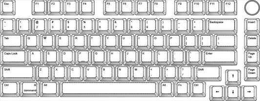 75% Design Studio - 75% Mechanical Keyboard Custom PBT Keycap set ( White | ANSI )
