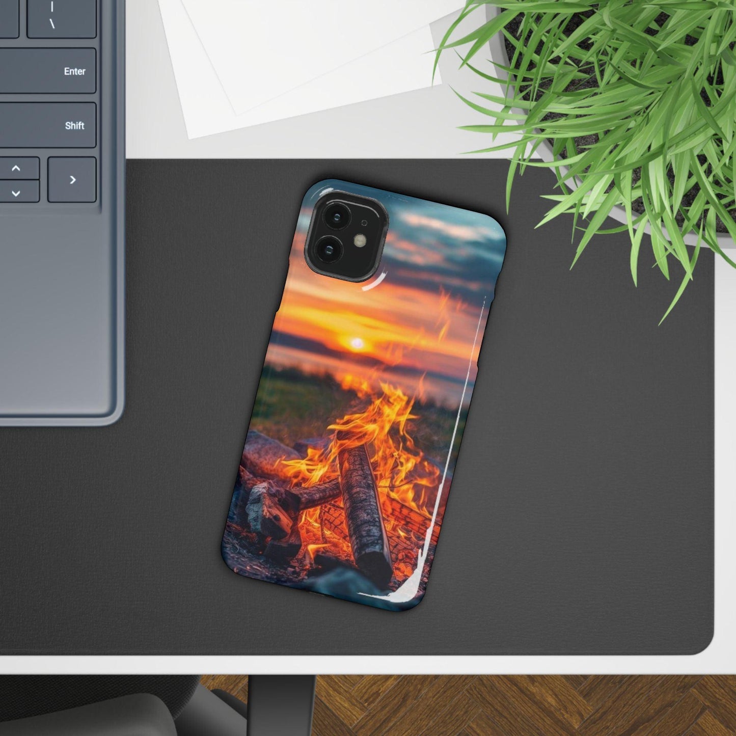 Woodland Fire Phone Case – Warmth of Nature’s Blaze on Your Device