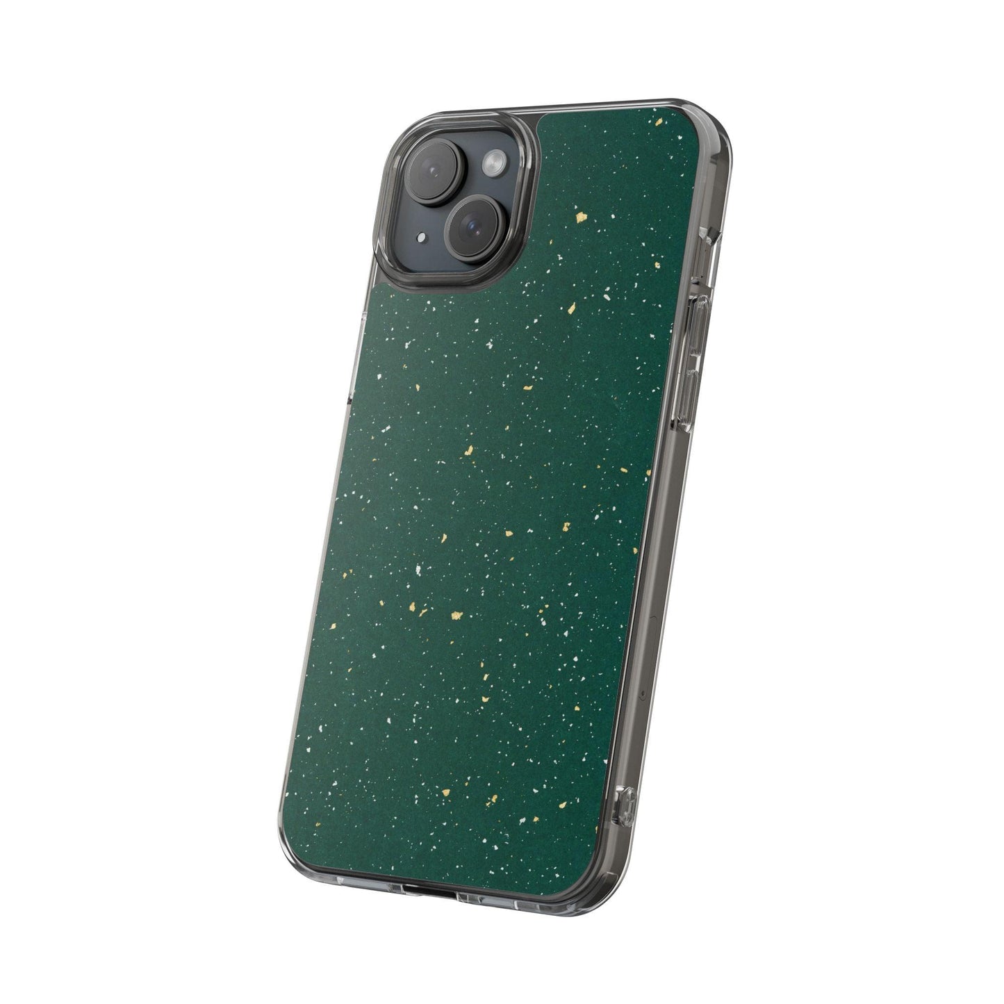 Clear Cases Green with Glitter