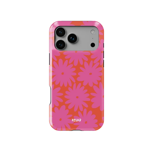 Sunflare Daisy | Retro Pink Floral Phone Case
