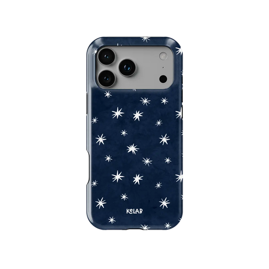 Starglimmer | Deep Blue Hand-Drawn Star iPhone Case