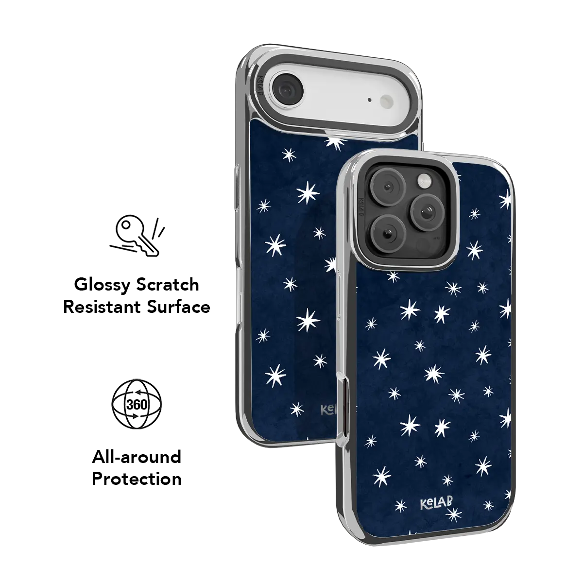 Starglimmer | Deep Blue Hand-Drawn Star iPhone Case