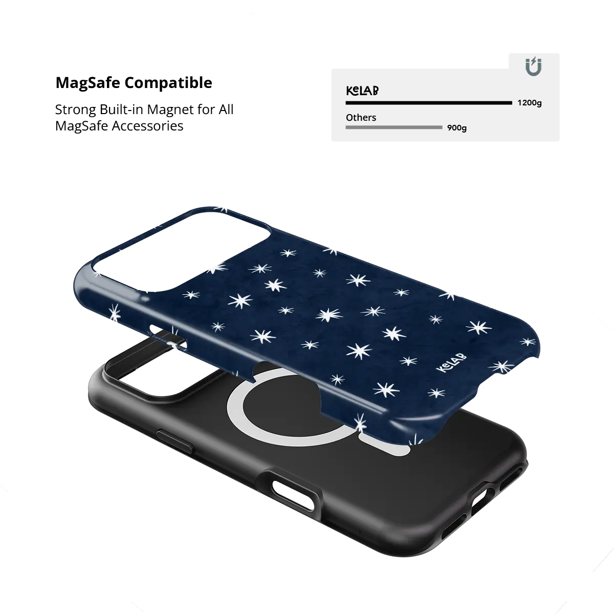 Starglimmer | Deep Blue Hand-Drawn Star iPhone Case