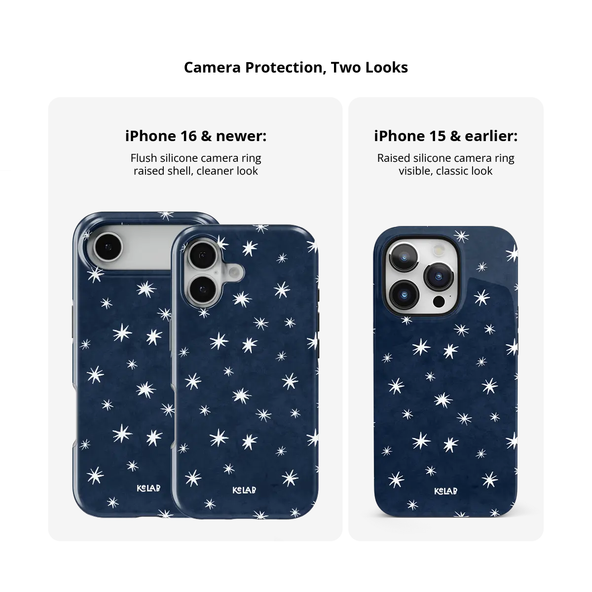 Starglimmer | Deep Blue Hand-Drawn Star iPhone Case