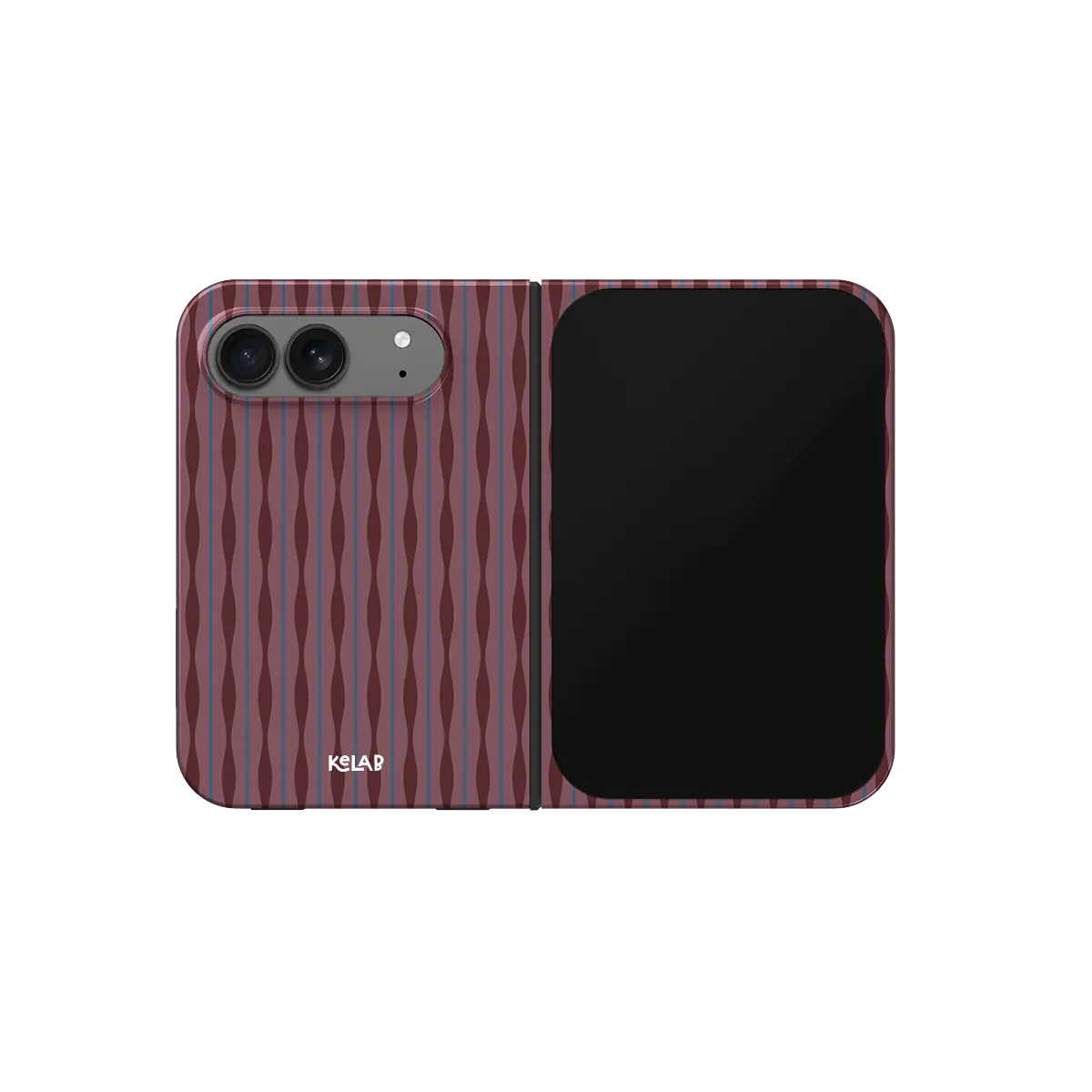 Mulberry | Burgundy Phone Case with Wavy Textured Design