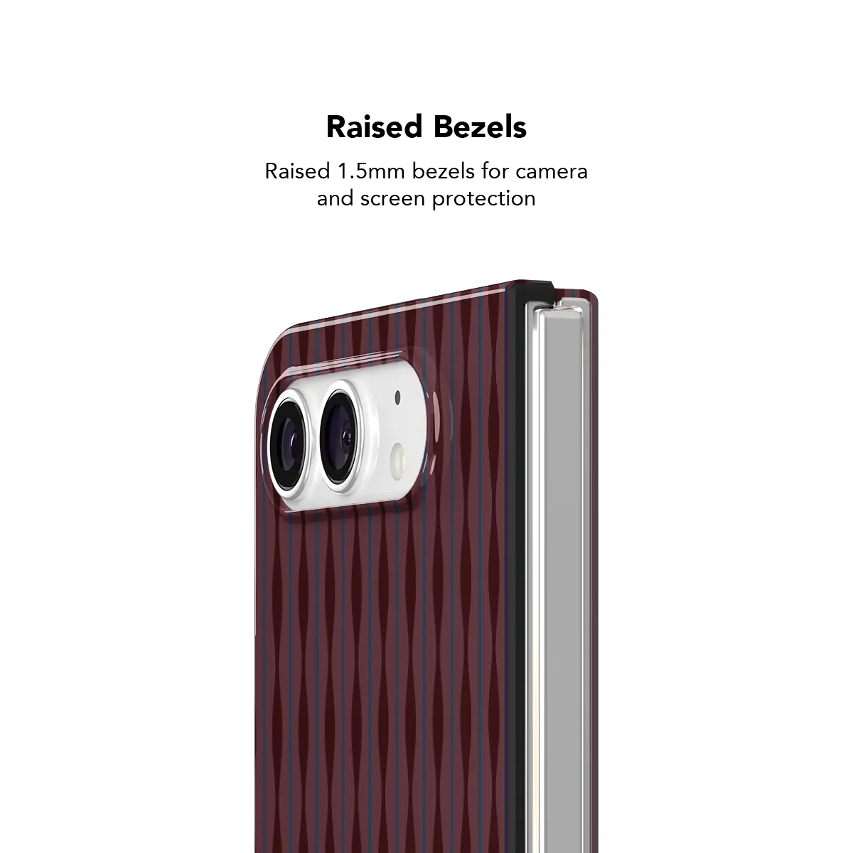 Mulberry | Burgundy Phone Case with Wavy Textured Design