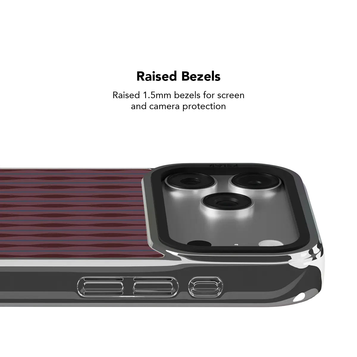 Mulberry | Burgundy Phone Case with Wavy Textured Design