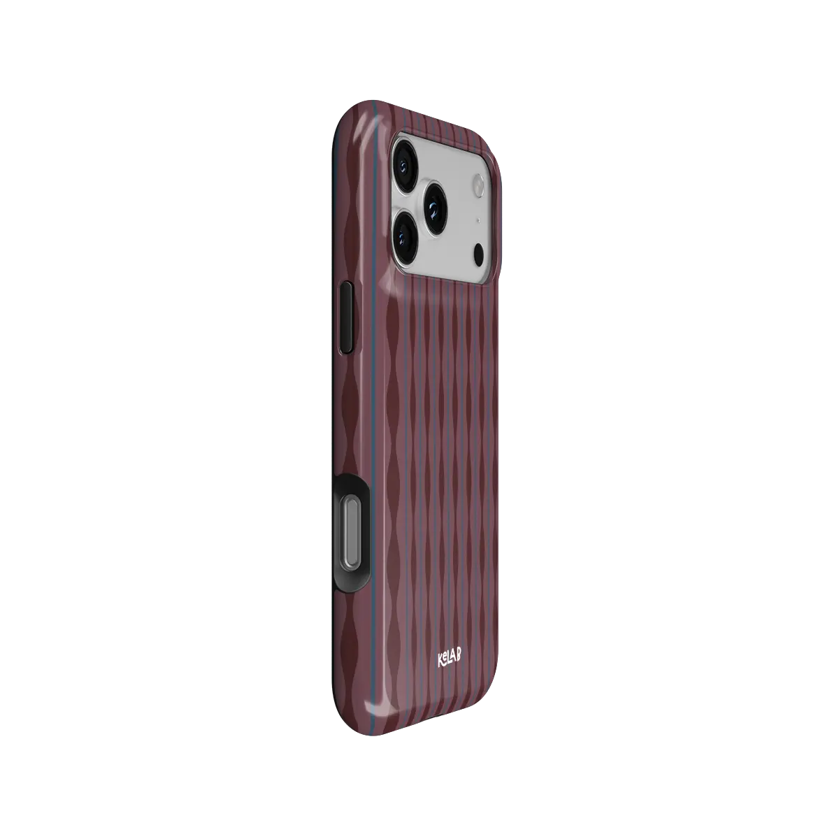 Mulberry | Burgundy Phone Case with Wavy Textured Design