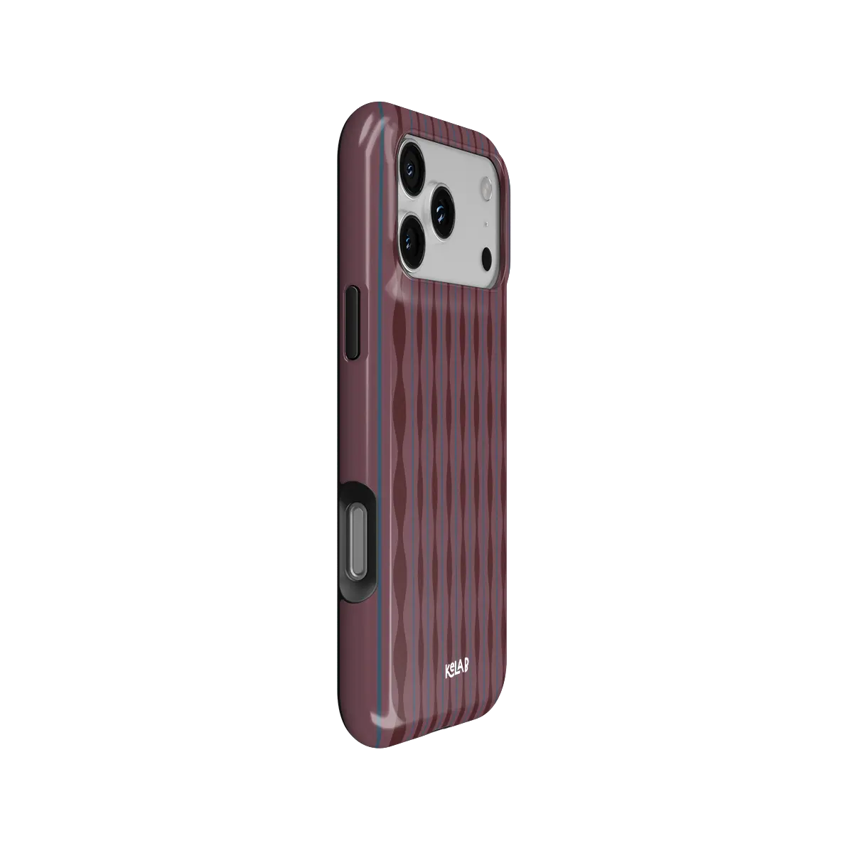 Mulberry | Burgundy Phone Case with Wavy Textured Design