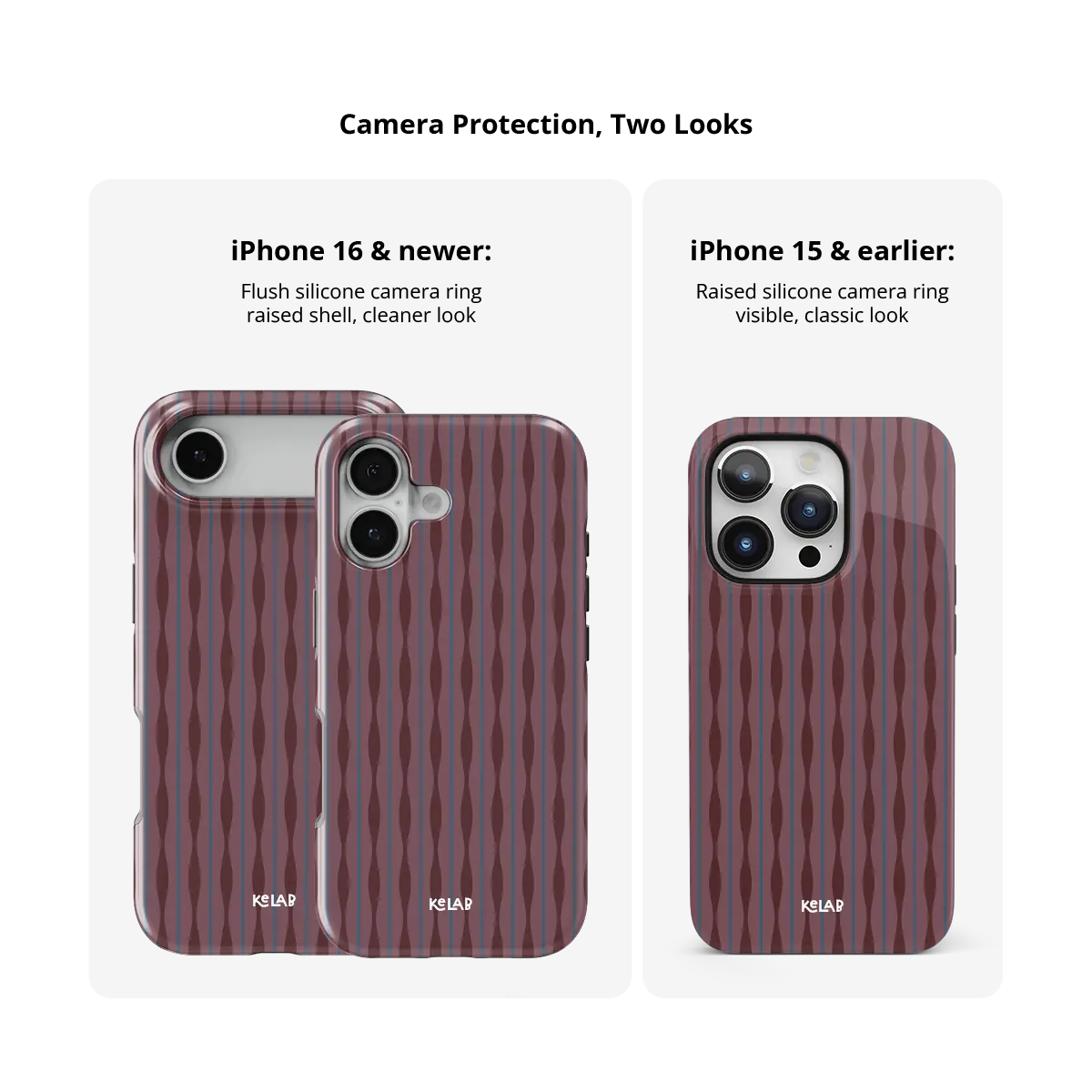 Mulberry | Burgundy Phone Case with Wavy Textured Design
