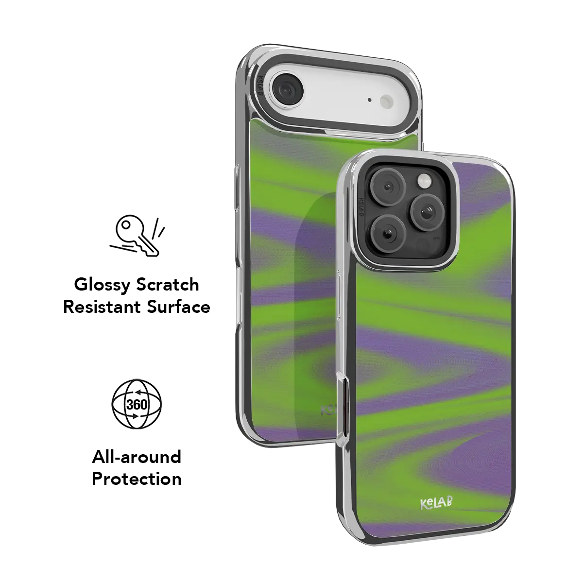 Purple Haze | Y2K Neon Green Phone Case with Futuristic Style