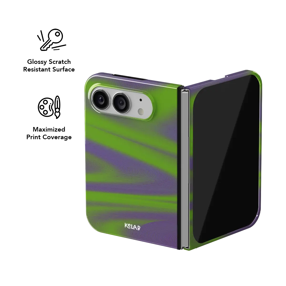 Purple Haze | Y2K Neon Green Phone Case with Futuristic Style