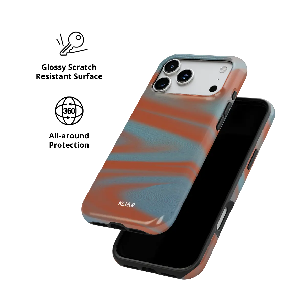 Aalto | Y2K Orange Phone Case with Futuristic Style