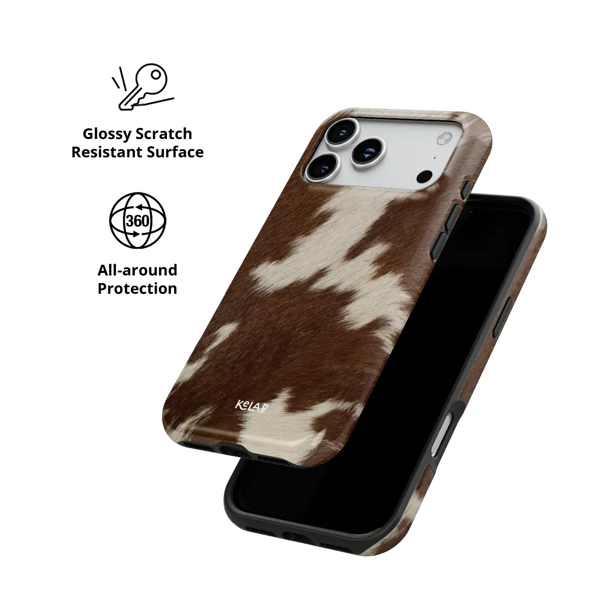 Rodeo Drive | Brown Cow Print Phone Case