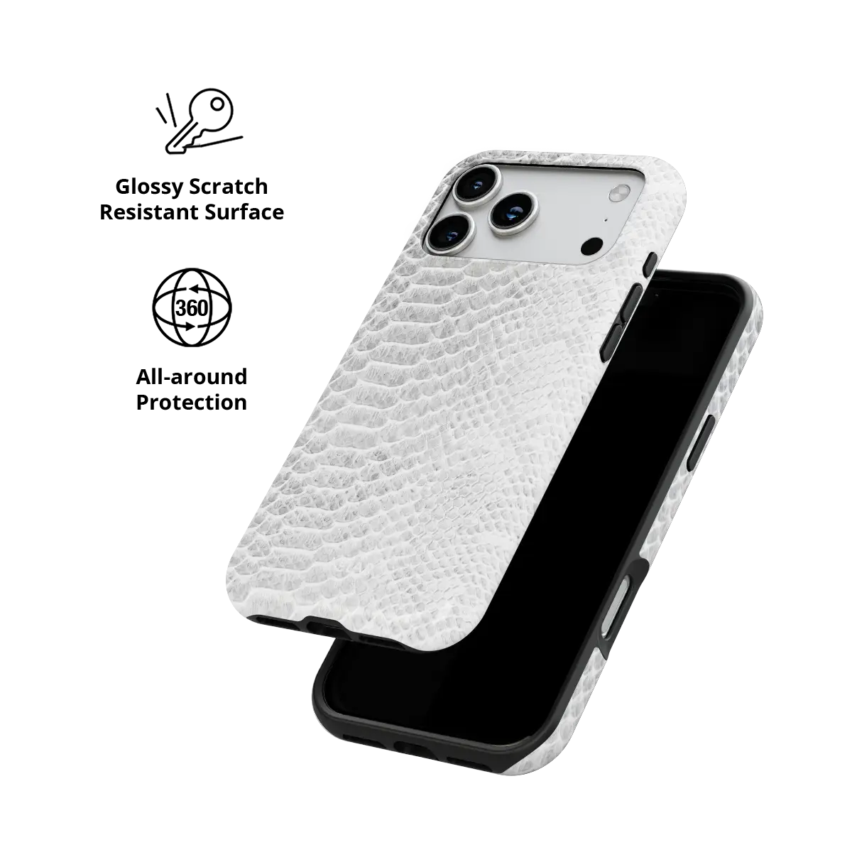 White Venom | Snake Skin Print Phone Case