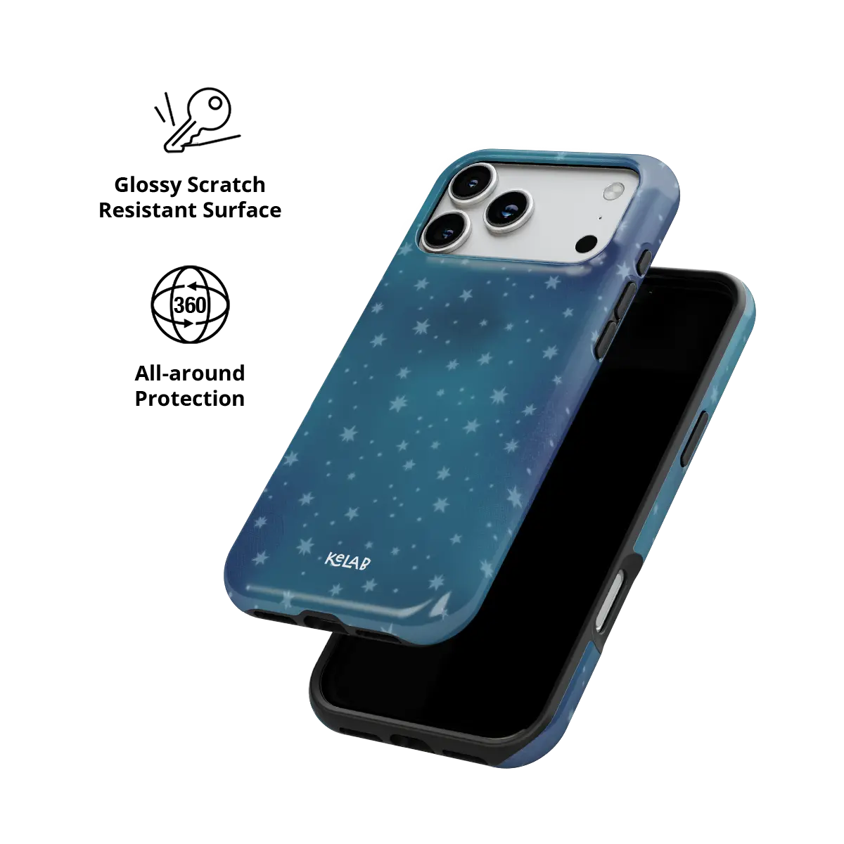 Moon Mist | Starry Midnight Blue Phone Case
