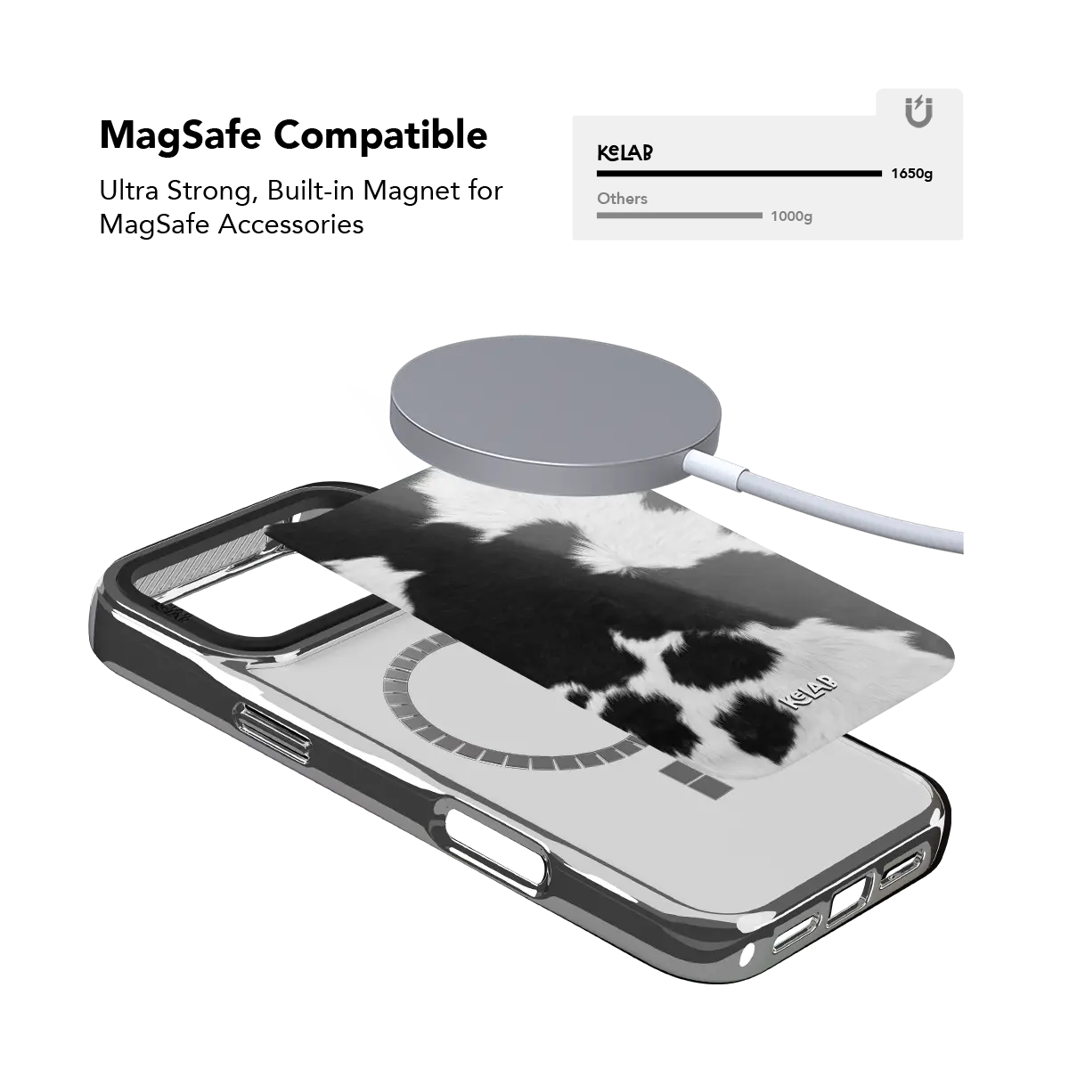 Cow Bell | Black & White Cow Print Phone Case