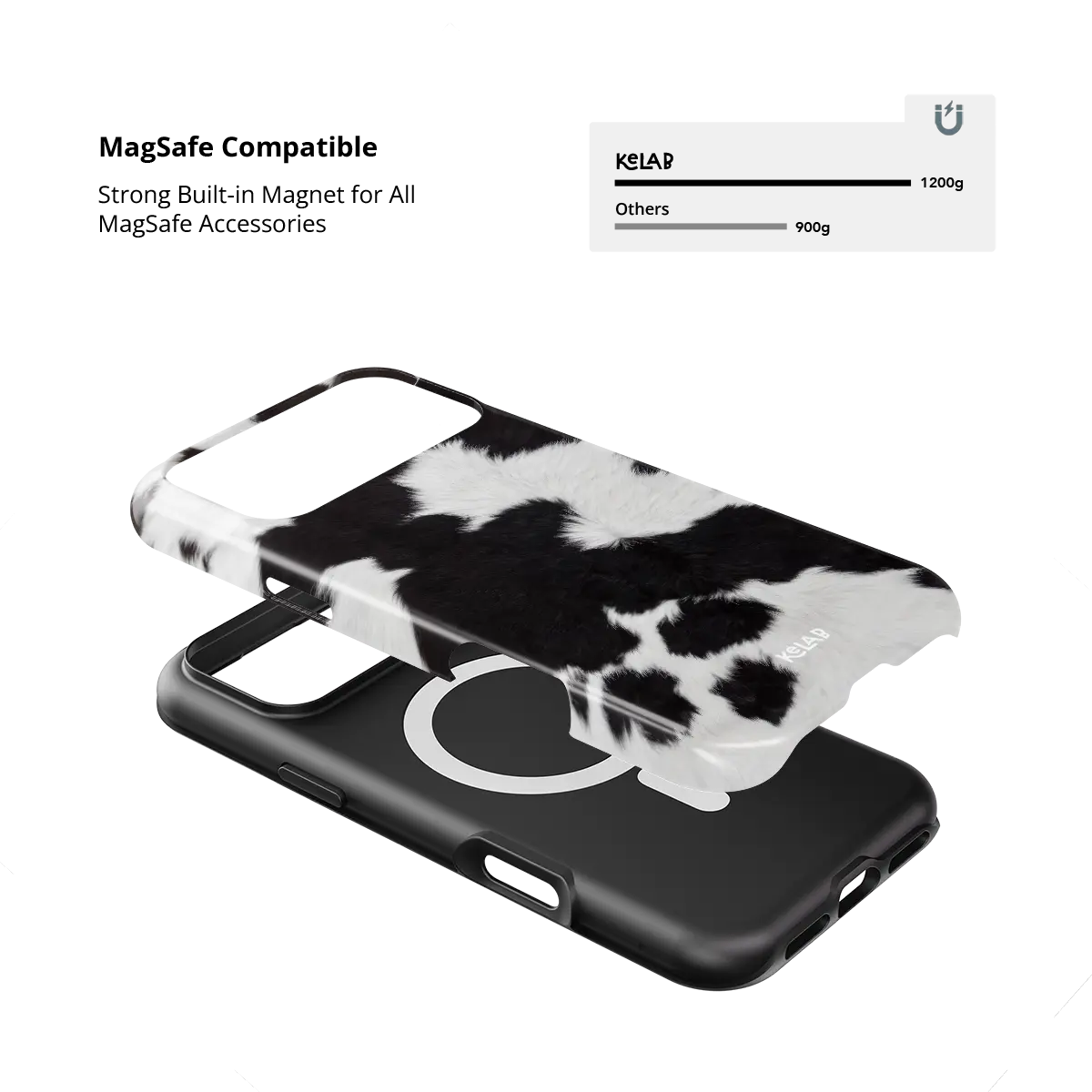 Cow Bell | Black & White Cow Print Phone Case