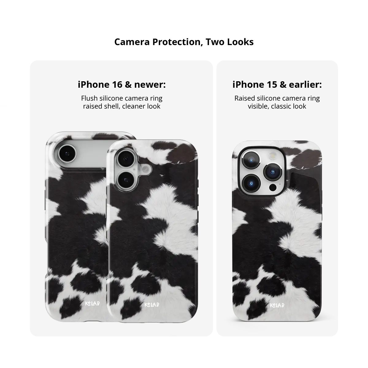 Cow Bell | Black & White Cow Print Phone Case
