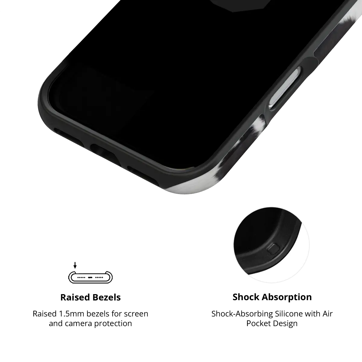 Cow Bell | Black & White Cow Print Phone Case